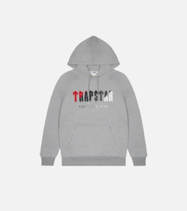 Trapstar Chenille Decoded Tracksuit Grey/Red - Image 2