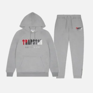 Shop the Trapstar Chenille Decoded Tracksuit Grey/Red from – Fast & Free Shipping!