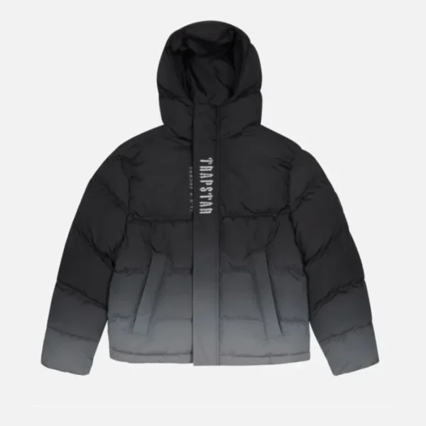 Trapstar Decoded 2.0 Hooded Puffer Jacket Black - Image 2