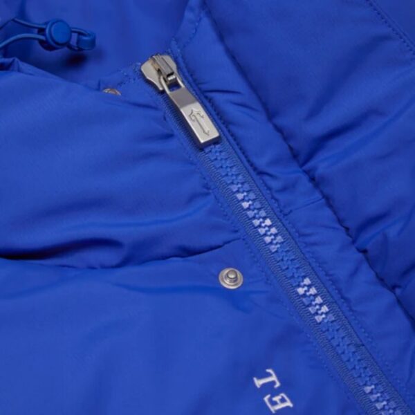 Trapstar Decoded Hooded Quilted Jacket Blue | Fast & Free Shipping