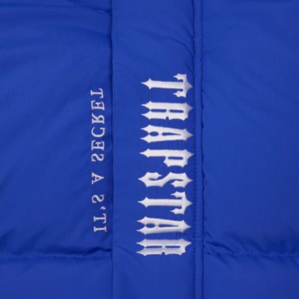 Trapstar Decoded Hooded Quilted Jacket Blue - Image 5