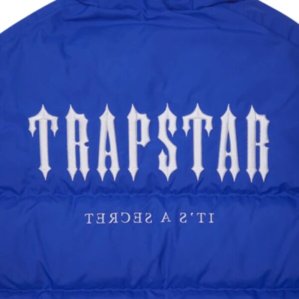 Trapstar Decoded Hooded Quilted Jacket Blue - Image 4