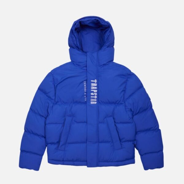 Trapstar Decoded Hooded Quilted Jacket Blue - Image 2