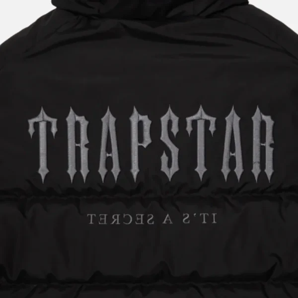 Trapstar Decoded Quilted Jacket With Hood Black - Image 4