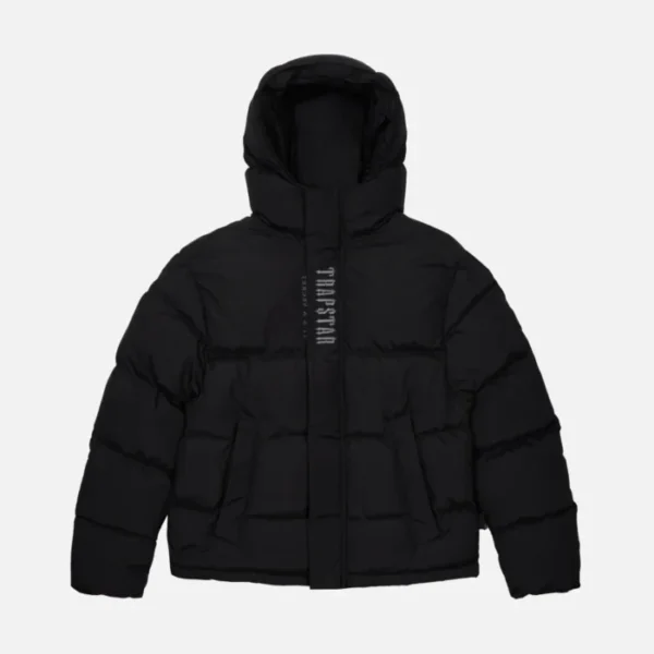 Trapstar Decoded Quilted Jacket With Hood Black - Image 2