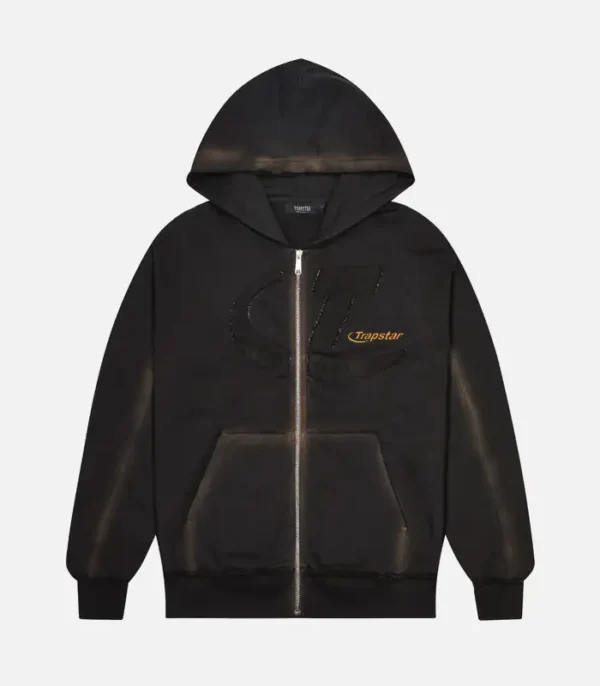Trapstar Hyperdrive Hoodie Washed Black | Fast & Free Shipping