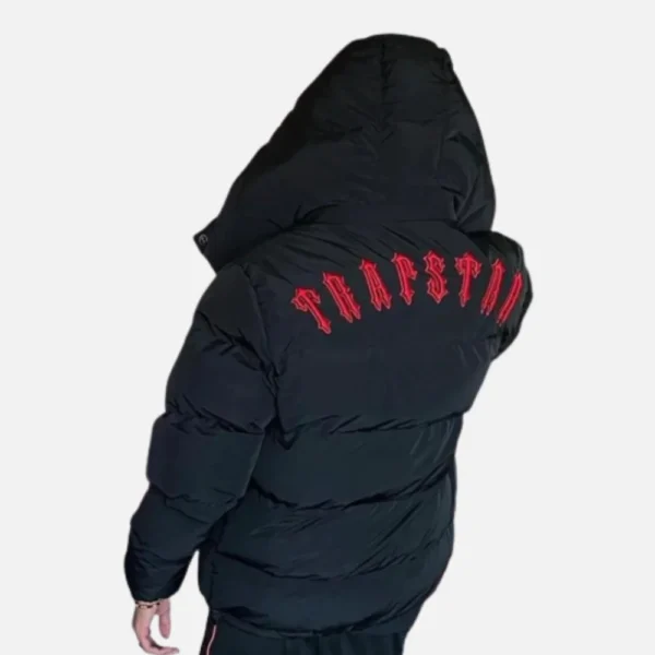 Trapstar Irongate Hooded Puffer Jacket Black - Image 3