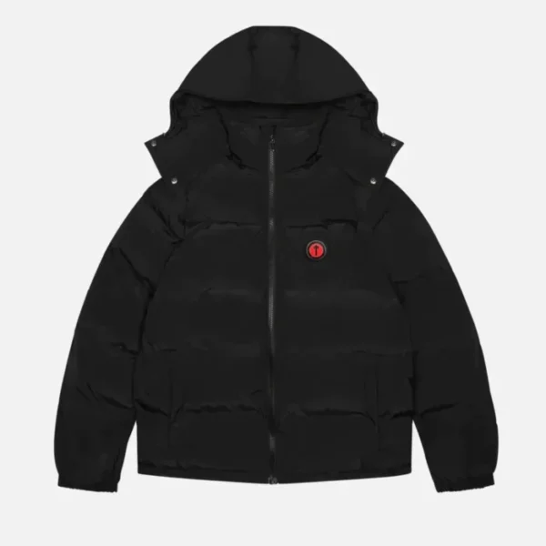 Trapstar Irongate Hooded Puffer Jacket Black - Image 2