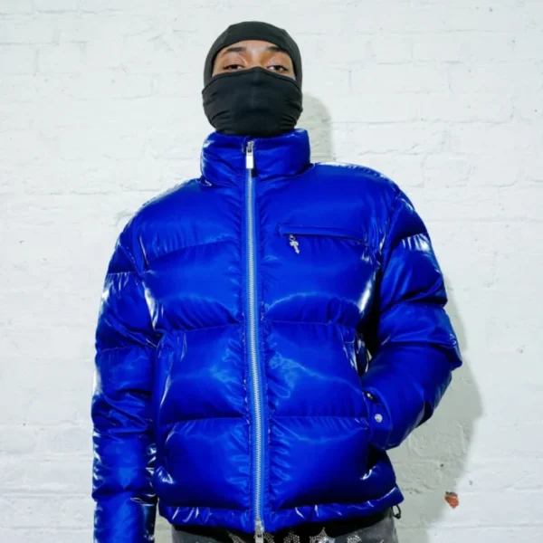 Trapstar Irongate Quilted Jacket Light Blue - Image 3