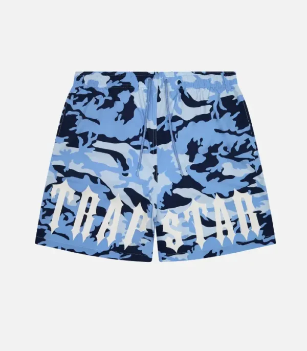 Shop the Trapstar Irongate Shorts Blue Camouflage from – Fast & Free Shipping!