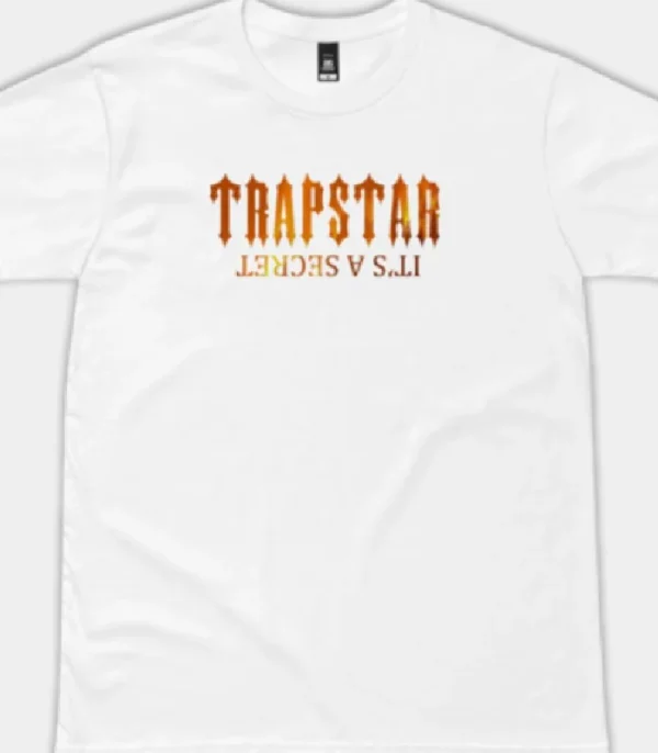Trapstar It’s A Secret Fire T-Shirt White - Image 2