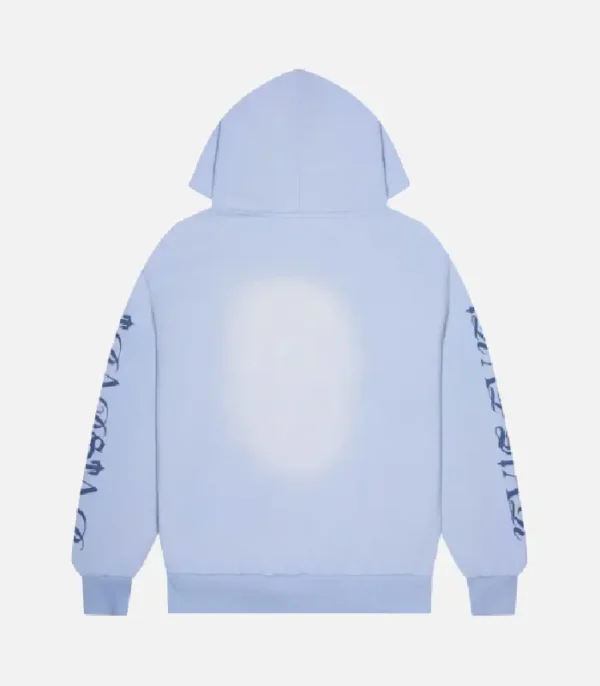 Trapstar Script Spray Hoodie Blue | Fast & Free Shipping
