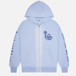 Trapstar Script Spray Hoodie Blue | Fast & Free Shipping
