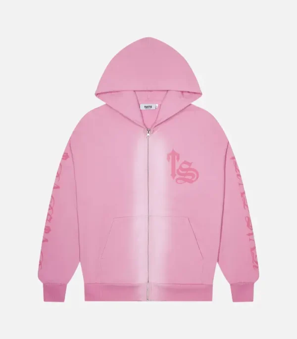 Trapstar Script Spray Hoodie Pink | Fast & Free Shipping