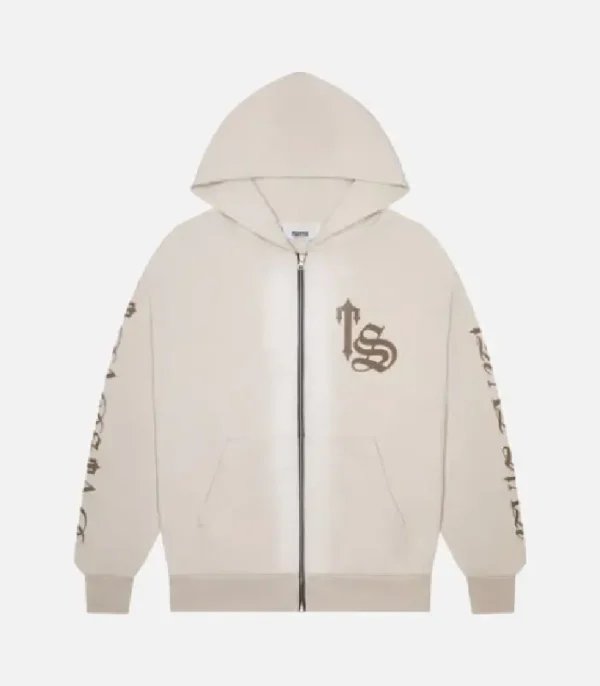 Trapstar Script Spray Hoodie Sand | Fast & Free Shipping