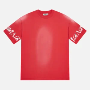 Shop the Trapstar Script T-Shirt Red from – Fast & Free Shipping!