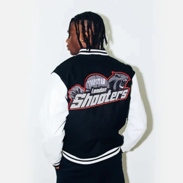 Trapstar Shooters College Jacket Black - Image 3
